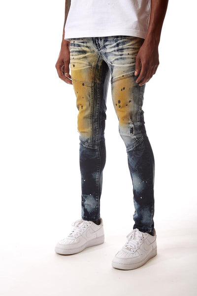 SKINNY FIT DENIM PANTS (DARK INDIGO)