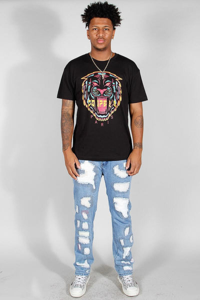 509 "PERSISTENT" DESTROY JEANS (BLACK EMBROIDERY)