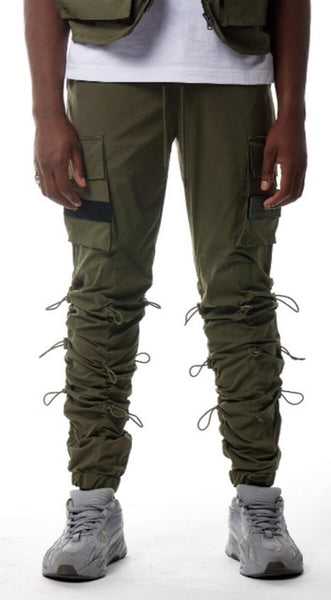 NYLON MULTI STOPPER PANTS (BURNT OLIVE)