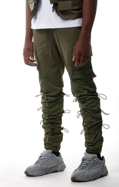 NYLON MULTI STOPPER PANTS (BURNT OLIVE)