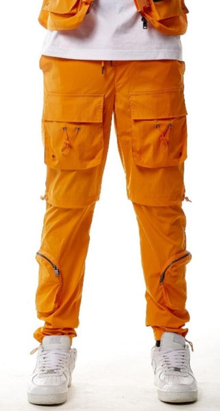 NYLON MULTI CARGO PANTS (RUSTIC ORANGE)