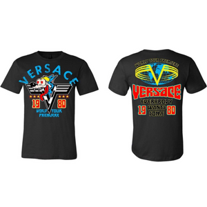 VERSACE LIZARDS TOUR T SHIRT (BLACK)