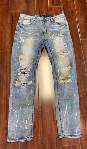 CITY BLENDS DISTRESSED DENIM (LIGHT WASH)