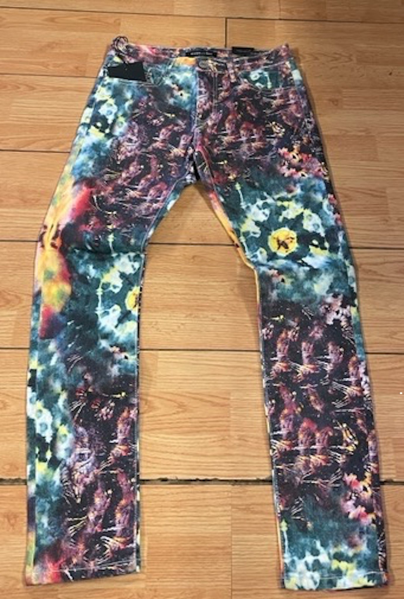 COLORED TYE DYE DENIM (BLACK)